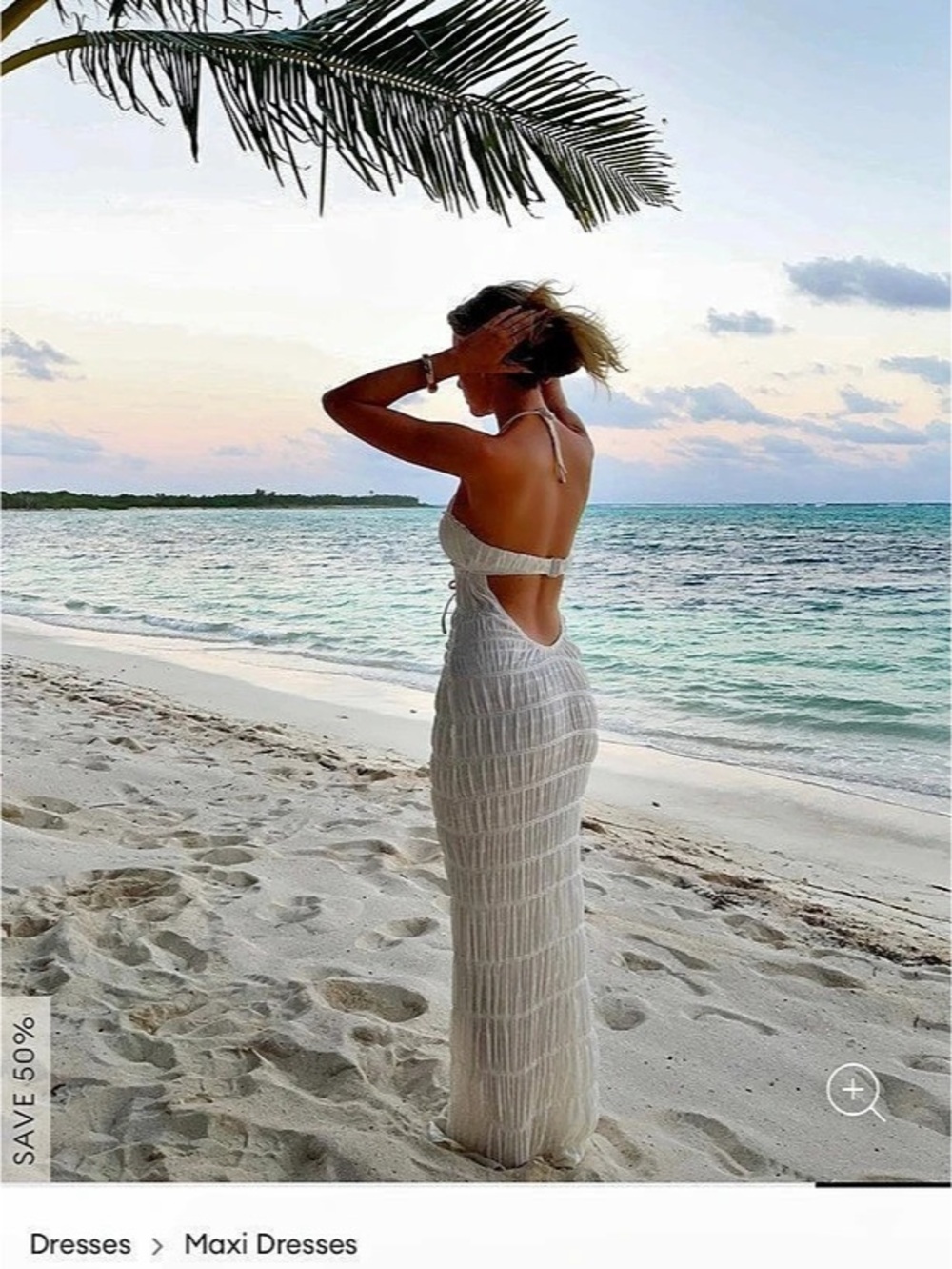 Outcast Priane Maxi Dress White Maxi Dress Size XXS Like New - Picture 4 of 5